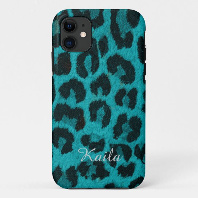 Funda De Case-Mate Para iPhone Caja verde azulada del teléfono de la impresión (Reverso)
