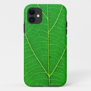 Funda Para iPhone 11 caja verde de la textura de la hoja del árbol de