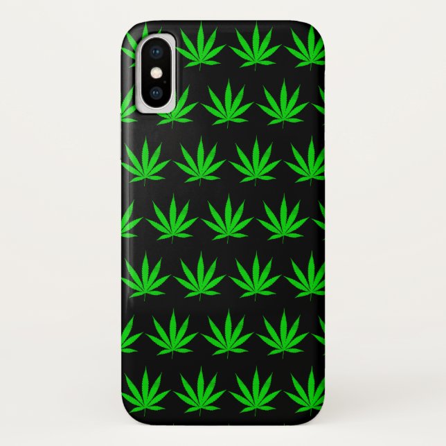 Funda De Case-Mate Para iPhone Caja verde del teléfono de la mala hierba (Reverso)