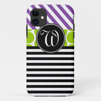 Funda Para iPhone 11 CAJA VERDE PÚRPURA FEMENINA del iPHONE 5 de las