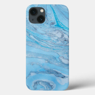 Funda Para iPhone 13 Caja veteada azul del aire de Ipad