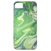Caja veteada azulverde del teléfono