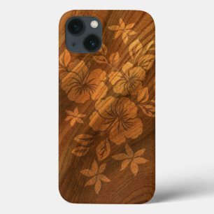 Funda Para iPhone 13 Cajas de madera hawaianas del aire del iPad del