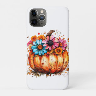 Funda Para iPhone 11 Pro Calabaza acuarela de caída floral