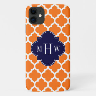 Funda Para iPhone 11 Calabaza Blanco Marroquí #5 Marina 3 Monograma ini