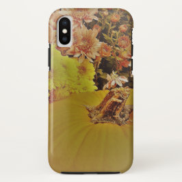 Funda Para iPhone X Calabaza Con Mamáes Amarillas Y Corales 2