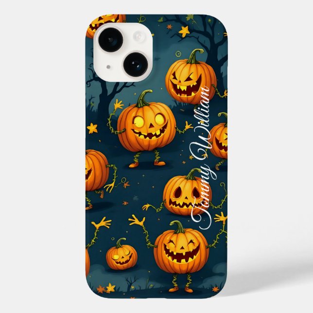 Funda De Case-Mate Para iPhone Calabaza de Halloween de época (Reverso )