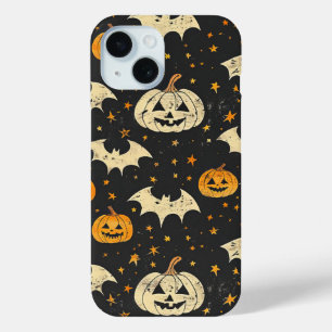 Funda Para iPhone 15 Calabaza de Halloween y caída de vintage del patró