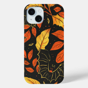 Funda Para iPhone 15 Calabaza de Halloween y caída de vintage del patró