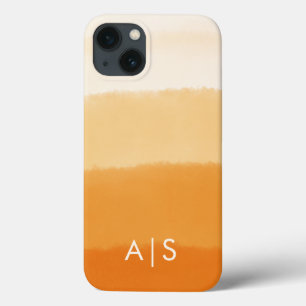 Funda Para iPhone 13 Calabaza de iniciales monogramadas elegantes con o