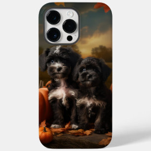 Funda Para iPhone 14 Pro Max De Case-Mate Calabaza de luz de otoño de yorkipoo cachorro