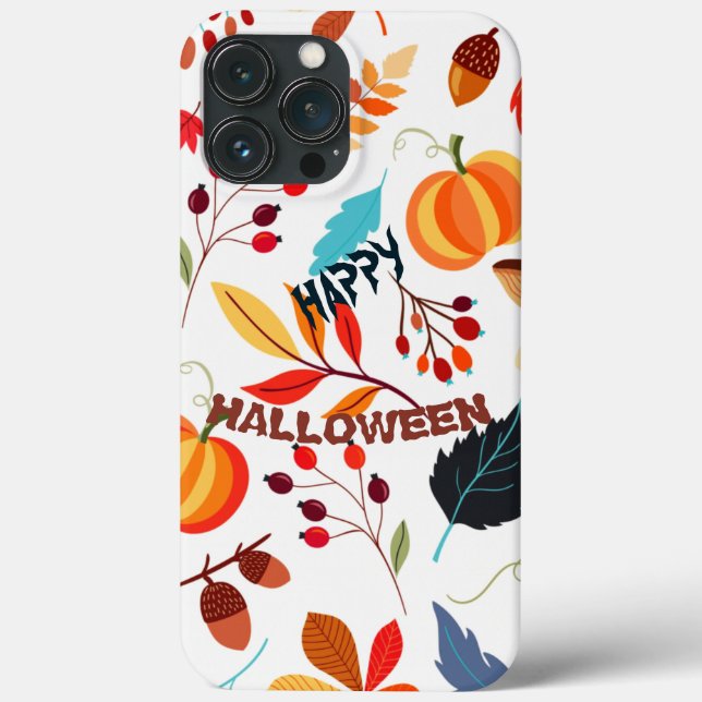 Funda De Case-Mate Para iPhone Calabaza feliz de Halloween (Reverso )