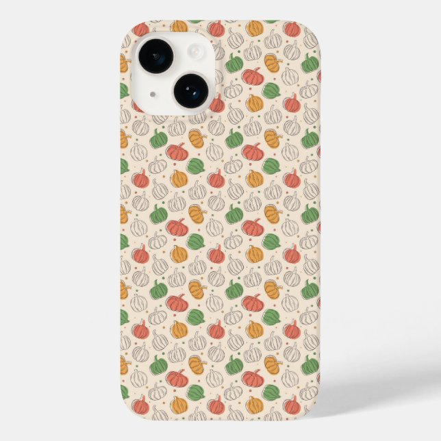 Funda De Case-Mate Para iPhone Calabaza Halloween naranja amarillo verde (Reverso )