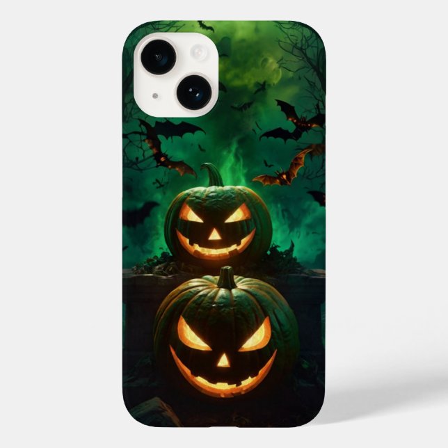 Funda De Case-Mate Para iPhone Calabaza Inferno (Reverso )