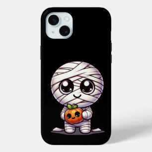 Funda Para iPhone 15 Mini Calabaza/momia de Halloween