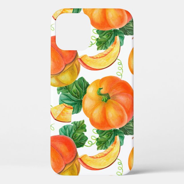 Funda De Case-Mate Para iPhone Calabaza naranja sobre fondo blanco. Patata sin fo (Reverso )