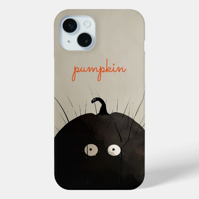 Funda De Case-Mate Para iPhone Calabaza negra (Reverso )