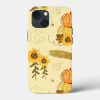 Funda Para iPhone 13 Mini Calabazas acuarelas de otoño y girasoles OtterBox