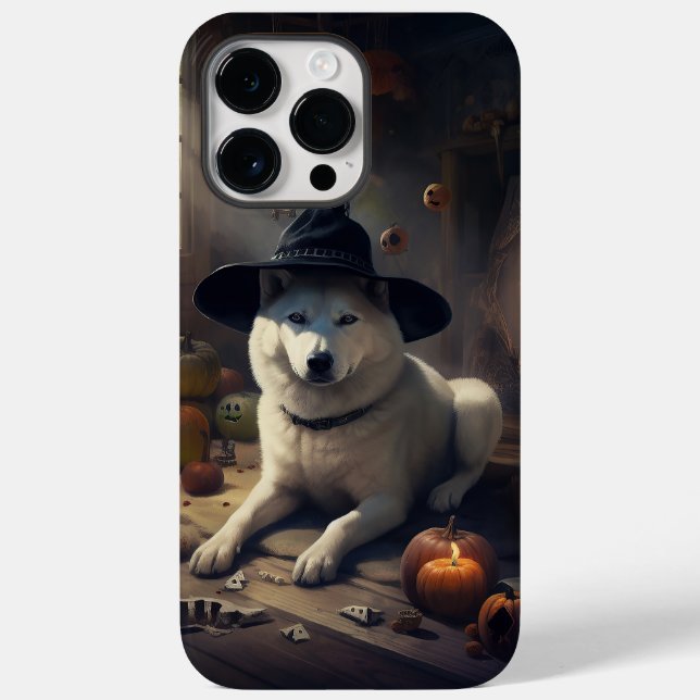 Funda De Case-Mate Para iPhone Calabazas Akita Halloween de Terror (Reverso )