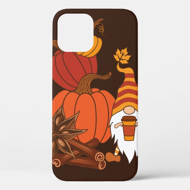 Funda De Case-Mate Para iPhone Calabazas, anís estrellado, palos de canela, hojas (Reverso )