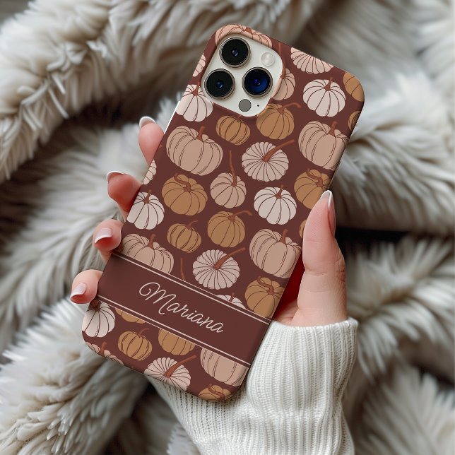 Funda De Case-Mate Para iPhone Calabazas de otoño marrones neutras (Subido por el creador)