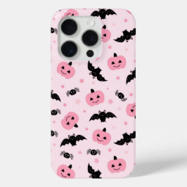 Funda Para iPhone 15 Pro Calabazas divertidas de Halloween y patrón de murc