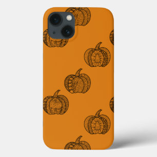 Funda Para iPhone 13 Calabazas mandala boho doodles de Halloween Otoño
