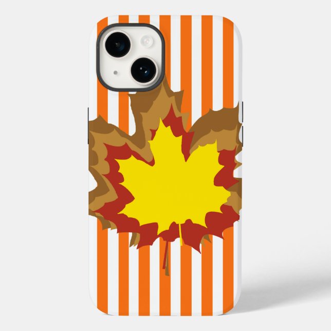 Funda De Case-Mate Para iPhone Calabazas otoñales con hojas (Reverso )