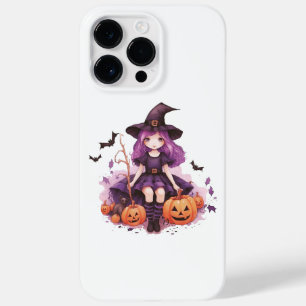 Funda Para iPhone 14 Pro Max De Case-Mate Calabazas y batas de bruja moradas de bonito