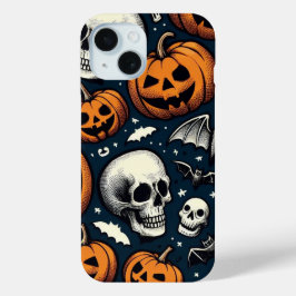 Funda Para iPhone 15 Calabazas y Calaveras
