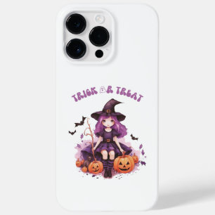 Funda Para iPhone 14 Pro Max De Case-Mate Calabazas y murciélagos de bruja morada de truco o