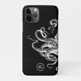 Funda Para iPhone 11 Pro Calamar en negro con monograma