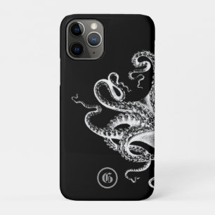 Funda Para iPhone 11 Pro Calamar en negro con monograma