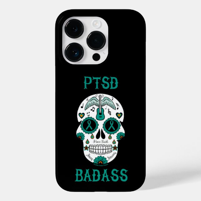 Funda De Case-Mate Para iPhone Calavera Azucarera/Duro...TEPT (Reverso )