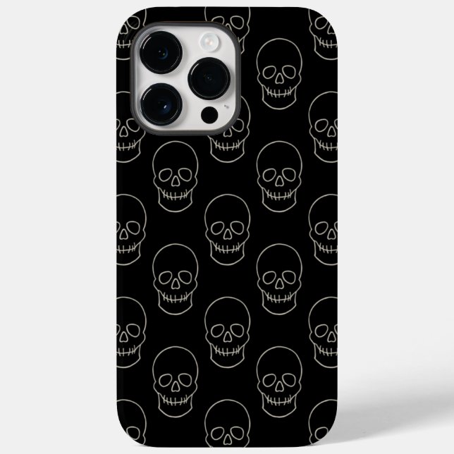 Funda De Case-Mate Para iPhone Calavera - Blanco negro y blanco hueso (Reverso )