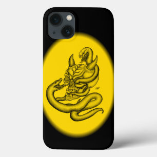 title_seo2 Calavera - Cabeza malvada con serpiente