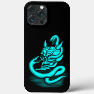 Funda Para iPhone 13 Pro Max Calavera - Cabeza malvada con serpiente