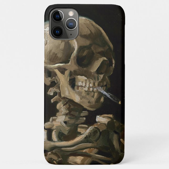 Funda De Case-Mate Para iPhone Calavera con arte Vicente van Gogh (Reverso)