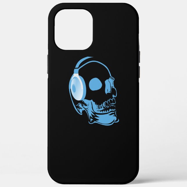 Funda De Case-Mate Para iPhone Calavera con auriculares (Reverso )