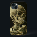 Funda Para iPhone 13 Calavera con Cigarette Van Gogh<br><div class="desc">Pinturas expresionistas de Van Gogh y #39;s: Calavera con pintura de lienzos de cigarrillos en llamas</div>