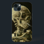 Funda Para iPhone 13 Calavera con Cigarette Van Gogh<br><div class="desc">Pinturas expresionistas de Van Gogh y #39;s: Calavera con pintura de lienzos de cigarrillos en llamas</div>