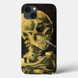 Funda Para iPhone 13 Calavera con cigarrillo en llamas por Vincent van 