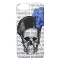 Calavera con Gorra azul