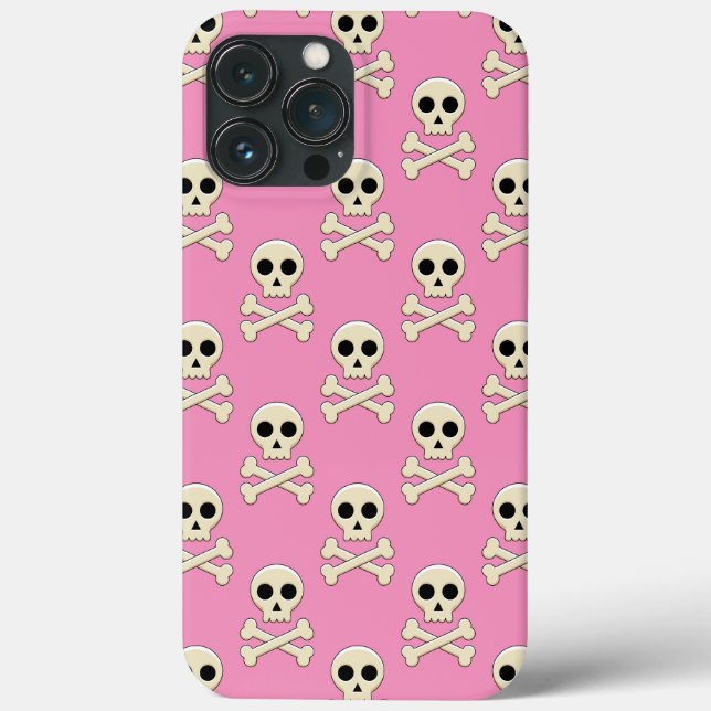 Funda De Case-Mate Para iPhone Calavera con huesos (Reverso )