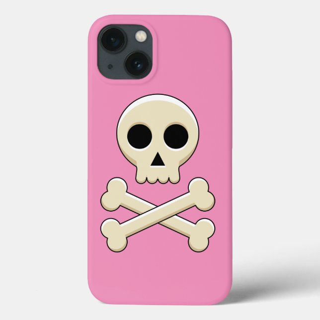 Funda De Case-Mate Para iPhone Calavera con huesos (Reverso)