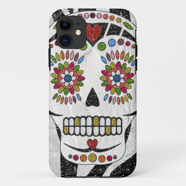 Funda De Case-Mate Para iPhone Calavera de azúcar de Rockabilly RAB en impresión  (Reverso)