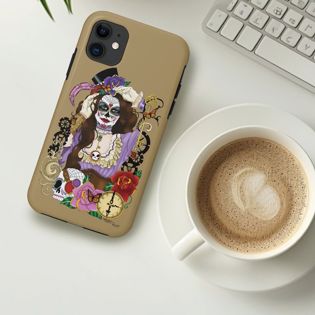 Funda De Case-Mate Para iPhone Calavera de azúcar de Steampunk (Subido por el creador)