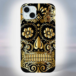 Funda Para iPhone 15 Mini Calavera de azúcar Día Mexicano del Arte Cultural 