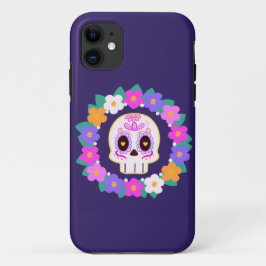Funda Para iPhone 11 Calavera de azúcar floral