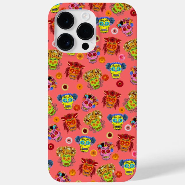 Funda De Case-Mate Para iPhone Calavera de Azúcar Floral (Reverso)